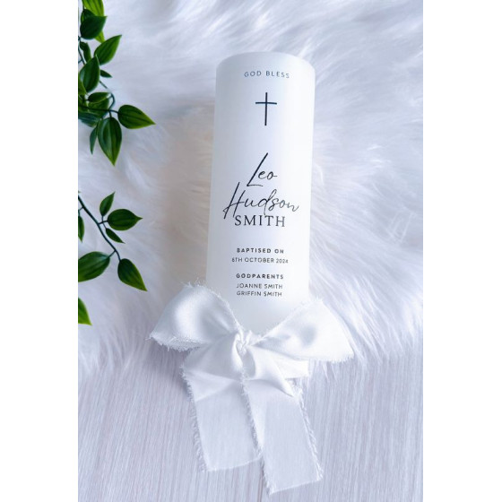 Pure White Minimalist Candle | Leo